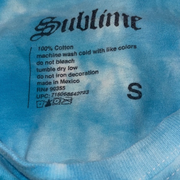 Sublime blue tie dye graphic tee size small - Picture 6 of 6